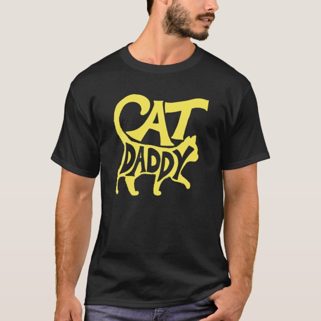 Cat pappa Funny Cat Pappa Simple Minimalist Letter T Shirt (Framsida)
