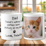 Cat Pappa Funny Fars dag - Anpassningsbar Pet Phot Kaffemugg<br><div class="desc">Överraska Pappa i Fars dag med den här toppen söta hund mugg. Pappa ... Det finns ingen jag hellre vill ha... att hämta min bajs! Anpassa med Cat Pappa favoritfotot och namn. COPYRIGHT © 2020 Judy Burrows, Black Hund Art - All Höger Reserved .Cat Pappa Funny Fars dag - Anpassningsbar...</div>