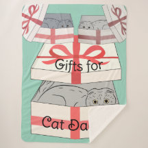 Cat pappa Gifts Sherpa Blanket