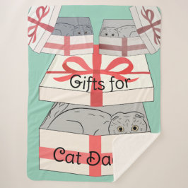 Cat pappa Gifts Sherpa Blanket