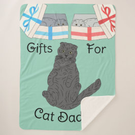 Cat pappa Gifts Sherpa Blanket
