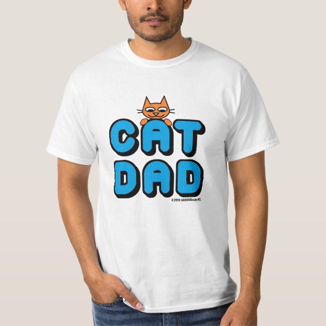 "CAT PAPPA" Ginger Kattunge Manar, Norge-Shirt T Shirt (Framsida)