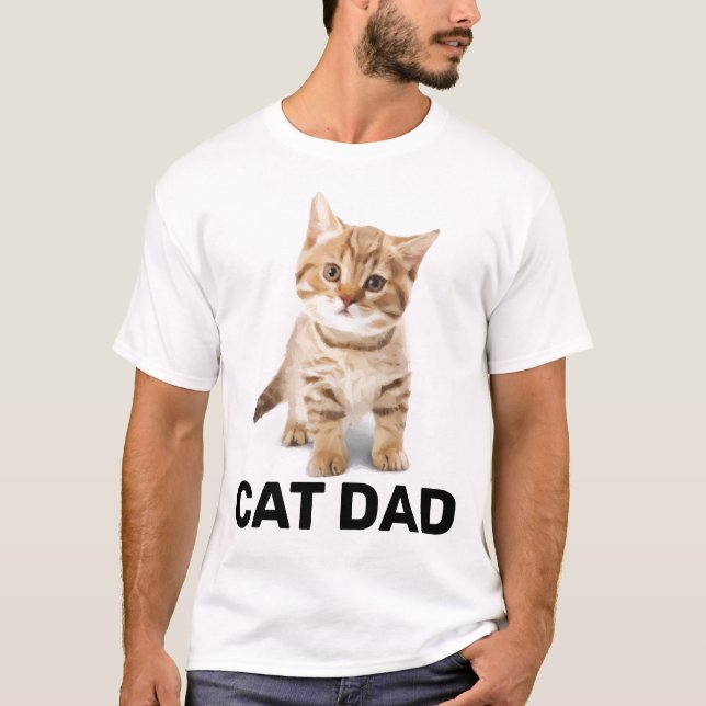 CAT PAPPA GINGER KITTEN MANAR T-SHIRTS (Framsida)