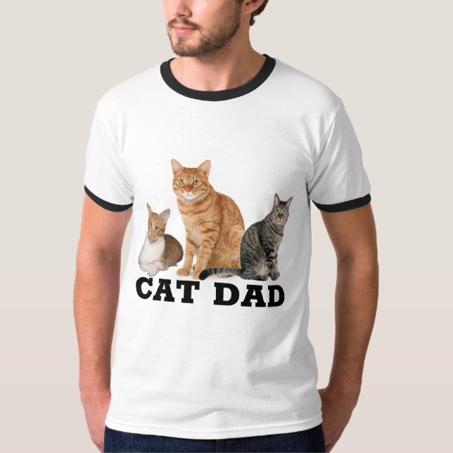 CAT PAPPA (Ginger Tabby) T-Shirts (Framsida)