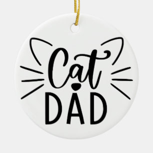 Cat Pappa Julgransprydnad Keramik