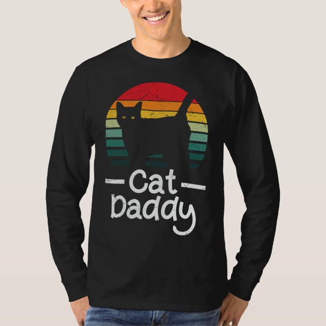 Cat pappa Manar Långärmad T Shirt (Framsida)