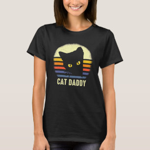 Cat Pappa Manar Vintage Retro Svarta katter Pappa  T Shirt