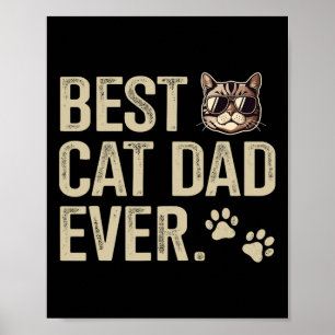 Cat Pappa någonsin för Fars dag-jul Poster