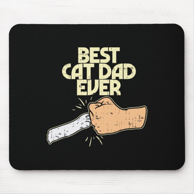 Cat Pappa någonsin funny Kitten Djurälskare Owner  Musmatta (Framsidan)