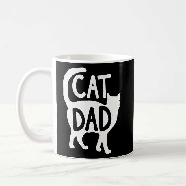 Cat Pappa Pappa Pappa Fars dag Manar Kaffemugg (Vänster)