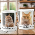 Cat Pappa Personlig Modern 3 Photo Fars dag Kaffemugg<br><div class="desc">Bästa Kat Pappa någonsin.. Överraska din favorit Cat Pappa, oavsett om det är hans födelsedag, Fars dag eller jul med den här toppen anpassningsbarna fotocollage mugg. Anpassa den här katten pappa mugg med 3 av kattens favoritfoton och personlig mittfotot med namn. Underbar gåva från katten. COPYRIGHT © 2020 Judy Burrows,...</div>