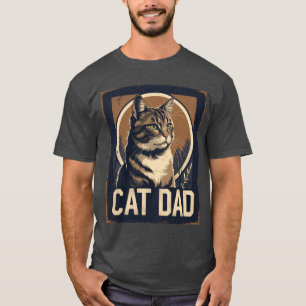 Cat Pappa Pride - tålig Kattdjur Art T Shirt
