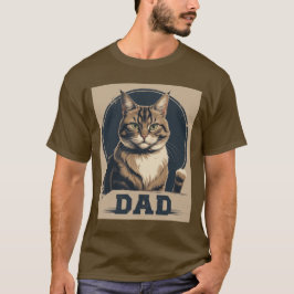 Cat Pappa Pride - tålig Kattdjur Art T Shirt
