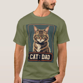 Cat Pappa Pride - tålig Kattdjur Art T Shirt