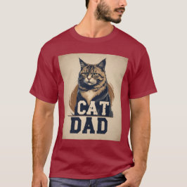 Cat Pappa Pride - tålig Kattdjur Art T Shirt