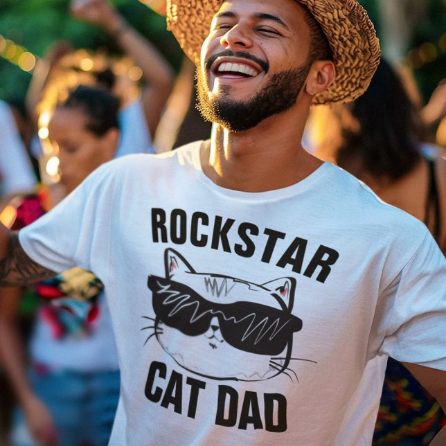 CAT PAPPA ROCKSTAR T-Shirts (Skapare uppladdad)