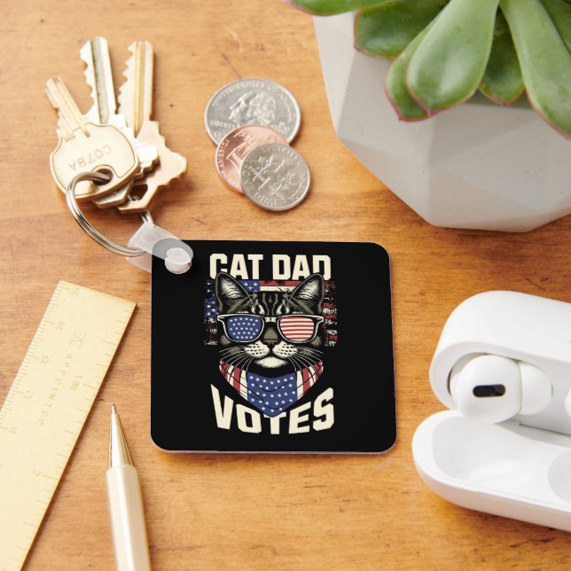 Cat Pappa röstar om valet till utvald amerikansk F Nyckelring (Skrivbord)