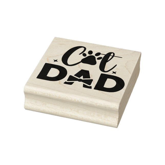 Cat Pappa Rubber Frimärke Stämpel (Stämpel)