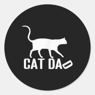 Cat Pappa Shirt - Perfekt för Kat Pappa Far Runt Klistermärke