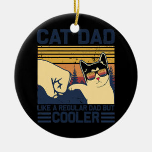 Cat Pappa Som ett reguljärt pappa men COOLER Funn Julgransprydnad Keramik