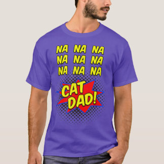 Cat Pappa Tecknad Funny för Far av katter T Shirt