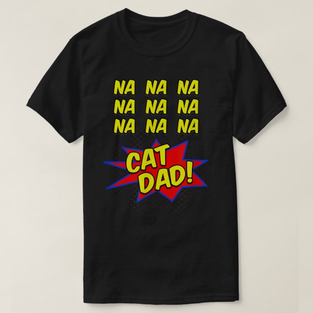 Cat Pappa Tecknad Rolig tröja för Far av katter (Design framsida)