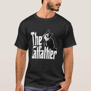Cat Pappa, Tjocken för katfadern Cute Black and Wh T Shirt