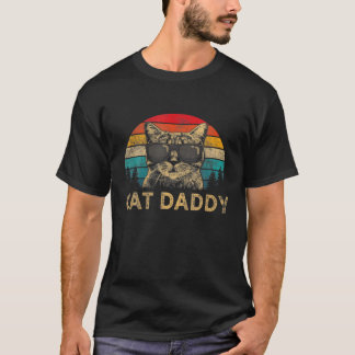 Cat pappa Vintage 8ties Stil Cat Retro Distres T Shirt