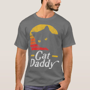 Cat pappa Vintage 8ties Stil Cat Retro Distres T Shirt