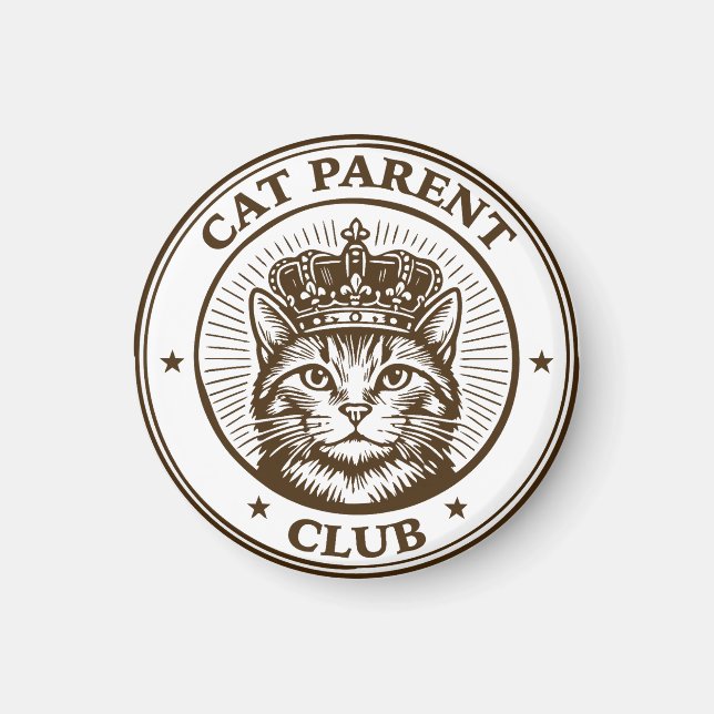 Cat Parent Club – For Humans Owned by Cats Magnet (Framsidan)