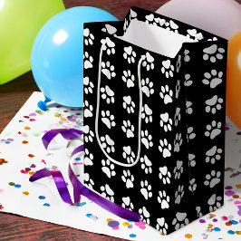 Cat Paw Skriv ut Mönster Black and White Birthday