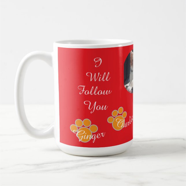 Cat Pawprint Humor Cat Photo Kaffemugg (Vänster)