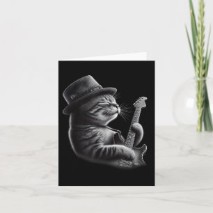 Cat Pay Guitar - Funny Rock musik Guitar Cat Kort