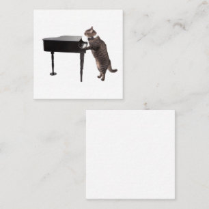 Cat Pay Piano Fyrkantigt Visitkort