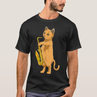 Cat Pay Saxophone Cat Jazz Sax Saxophonist T Shirt
