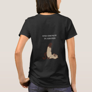 CAT Peacsible Warrior Yoga BLACK T Shirt