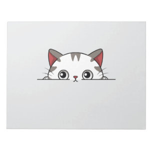 Cat Peeking Cute Adsible Funny Animal Tecknad Pet Anteckningsblock