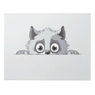 Cat Peeking Cute Adsible Funny Animal Tecknad Pet Anteckningsblock