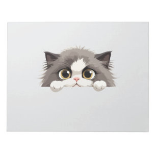 Cat Peeking Cute Adsible Funny Animal Tecknad Pet Anteckningsblock
