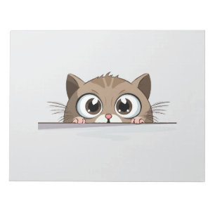 Cat Peeking Cute Adsible Funny Animal Tecknad Pet Anteckningsblock