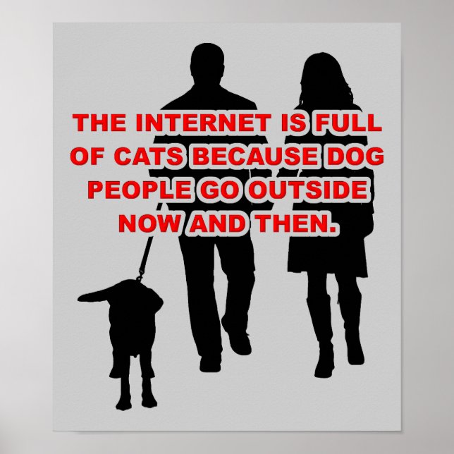 Cat People kontra Hund People, Poster Sign (Framsidan)