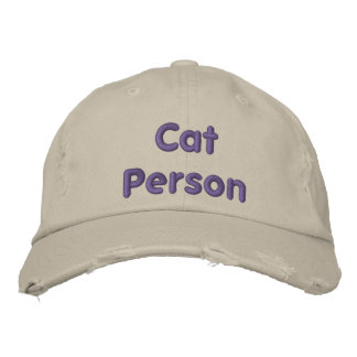 Cat Person - Funny Baseball Hat Broderad Keps