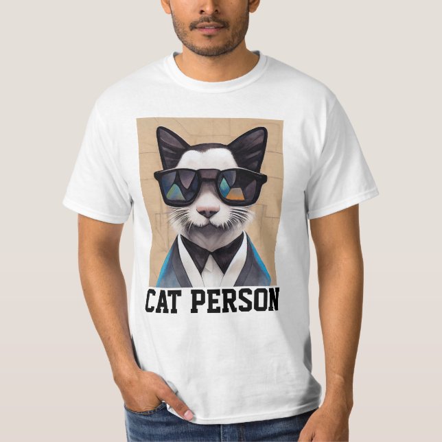 CAT PERSON Funny T-shirts (Framsida)