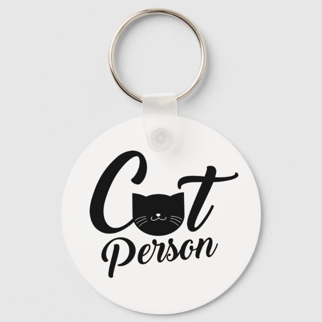 Cat Person Nyckelring (Framsida)