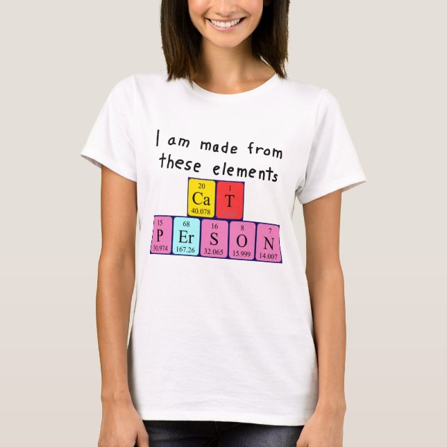 Cat Person-skjorta bord namn T Shirt (Framsida)