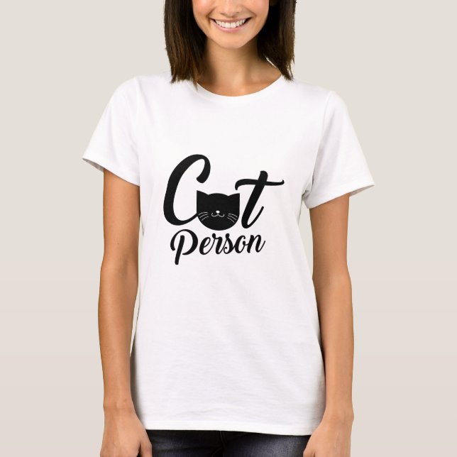 Cat Person T Shirt (Framsida)