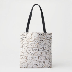Cat Person Tote Bag Tygkasse