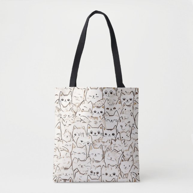 Cat Person Tote Bag Tygkasse (Framsida)