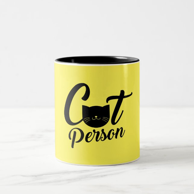 Cat Person Två-Tonad Mugg (Center)