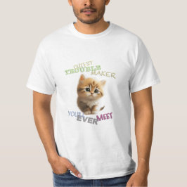Cat Pet Cuttest Trouble Maker Cute Adsible Funny T Shirt